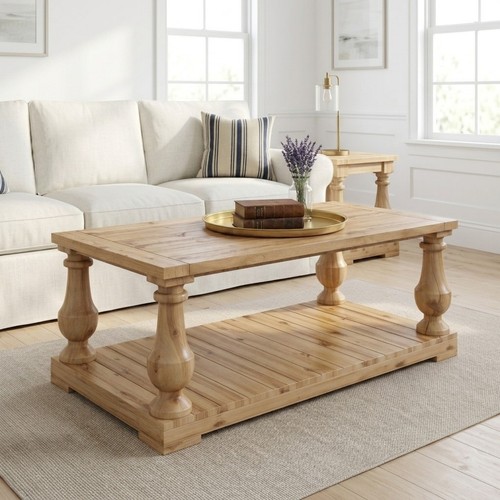 Rustic coffee table tier - table, 2-tier