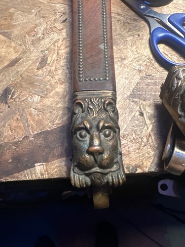 Brass lion head and - head, for