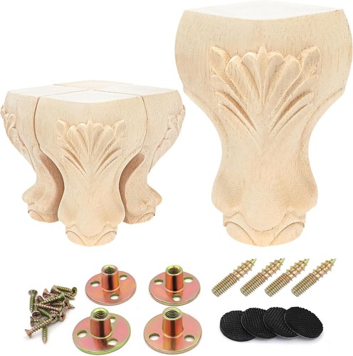 Pack solid unfinished carved - solid,