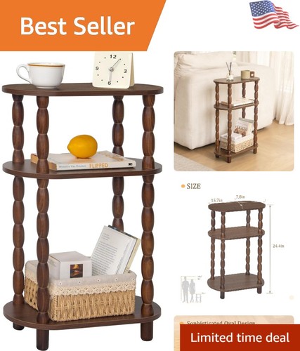 Tier narrow end table - end, with